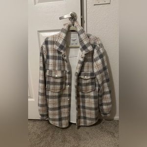 Plaid Fleece Coat